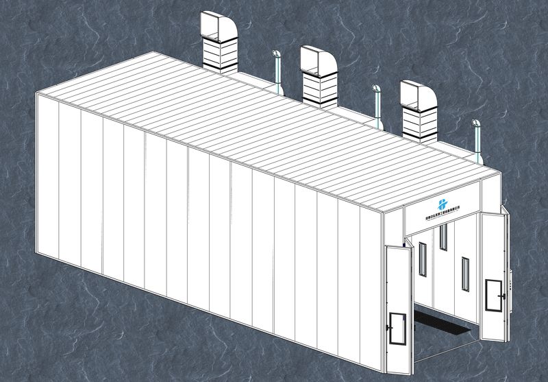 大型工业喷烤漆房-地沟